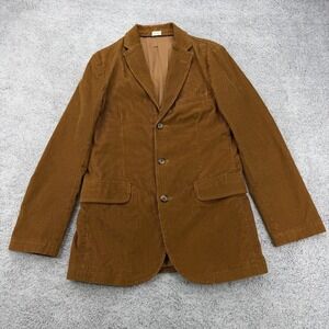 J Crew Vintage Cord Blazer Men Small Camel Brown Corduroy Sport Coat Jacket READ